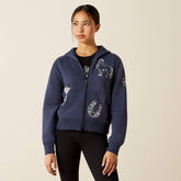 Spiffy Full Zip Sweatshirt Kids - NAVY HEATHER