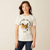 Ariat Wild Like the West T-Shirt Kids - NATURAL