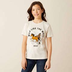 Ariat Wild Like the West T-Shirt Kids - NATURAL