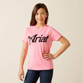 Ariat Spur Script T-Shirt Kids - PINK ICE