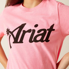 Ariat Spur Script T-Shirt Kids - PINK ICE