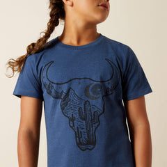 Ariat Bull Night Sky T-Shirt Kids - NAVY HEATHER
