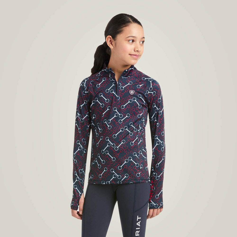 Lowell 2.0 1/4 Zip Baselayer Kids - TEAM PRINT