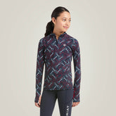 Lowell 2.0 1/4 Zip Baselayer Kids - TEAM PRINT