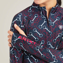Lowell 2.0 1/4 Zip Baselayer Kids - TEAM PRINT