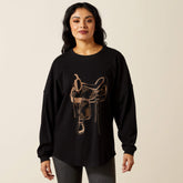 Canvas Oversized T-Shirt - BLACK