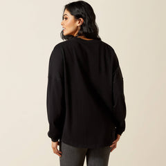 Canvas Oversized T-Shirt - BLACK