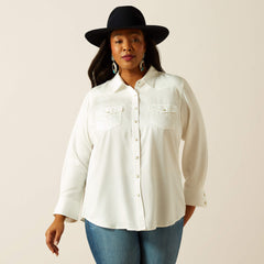 Timeless Western Shirt - CLOUD DANCER