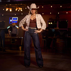 Ultra High Rise Tomboy Western Utility Wide Leg Jean - RINSE