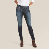 R.E.A.L. Mid Rise Stretch Outseam Ella Skinny Jean - CELESTIAL