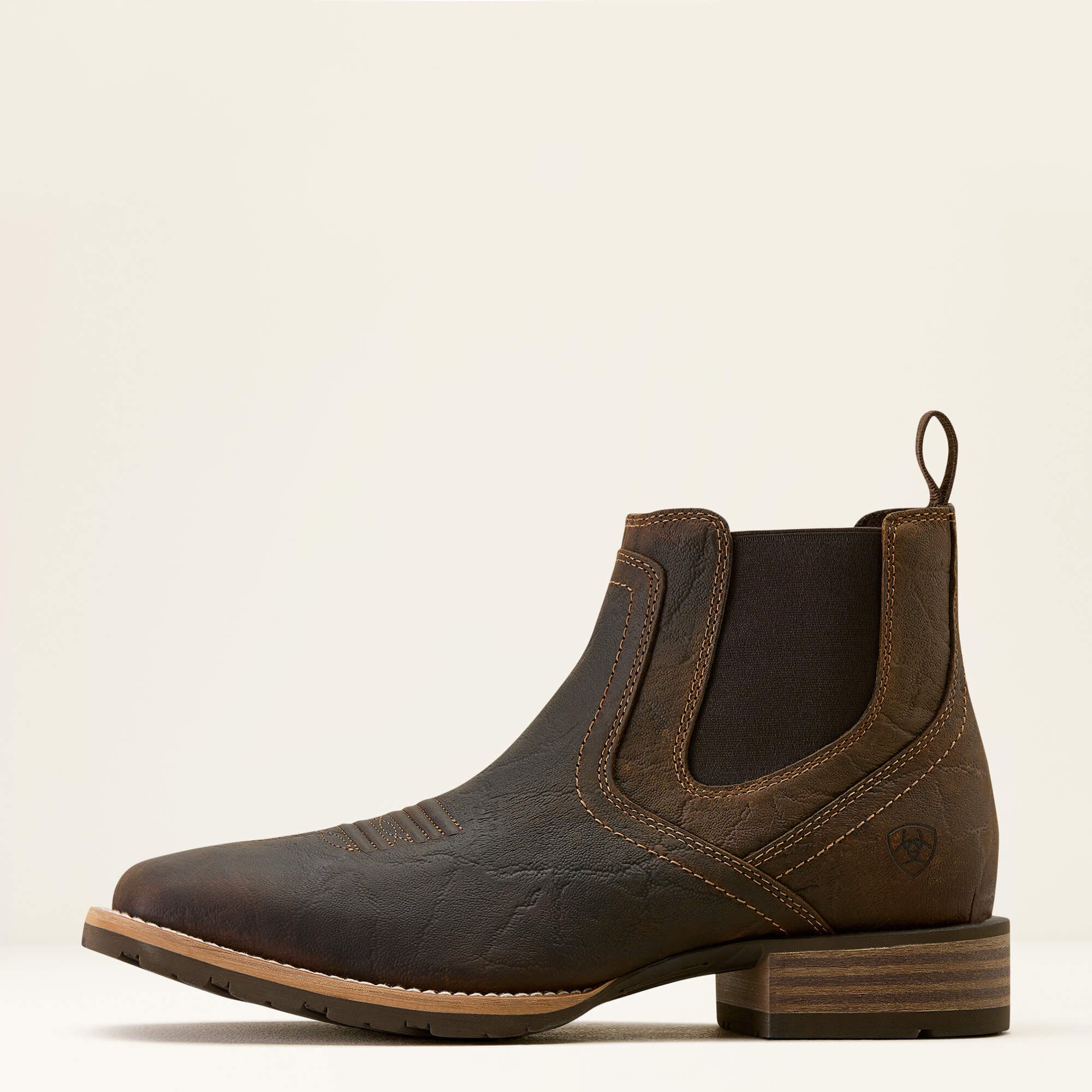 Hybrid Low Boy Wide Square Toe Chelsea Boot Men - WARM BROWN ELEPHANT PRINT