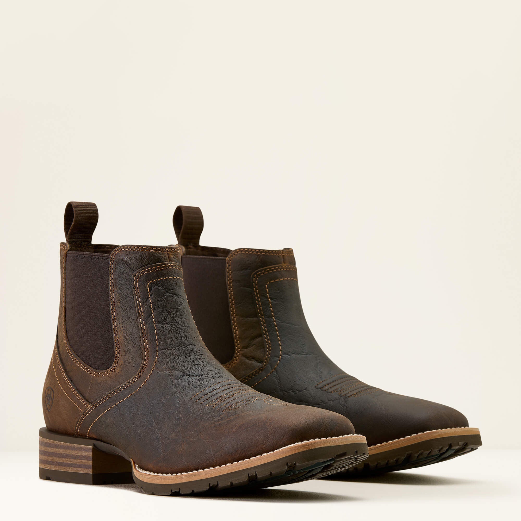 Hybrid Low Boy Wide Square Toe Chelsea Boot Men - WARM BROWN ELEPHANT PRINT