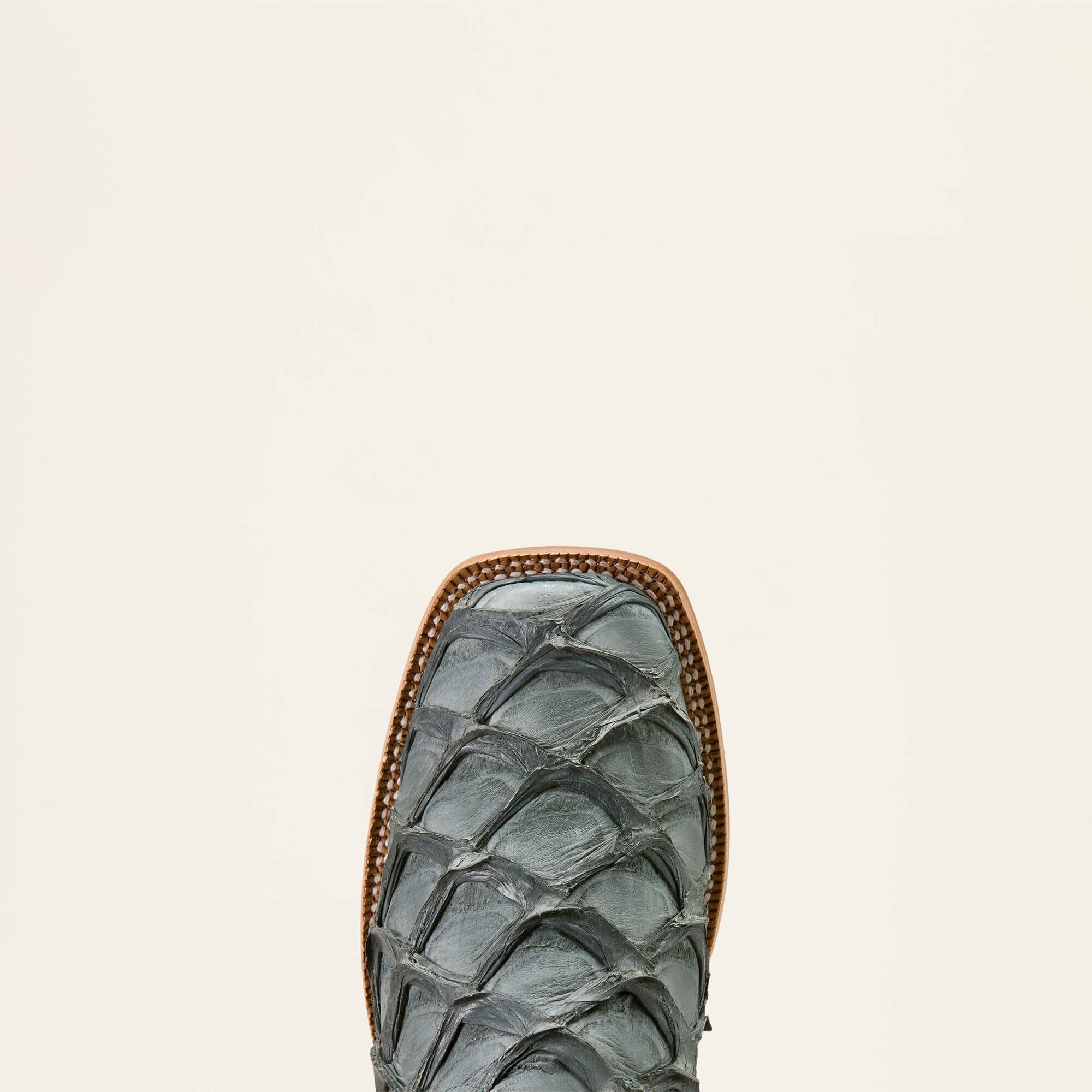 Ashwood Wide Square Toe Cowboy Boot Men - SKY BLUE PIRARUCU/SMOKEY CREAM