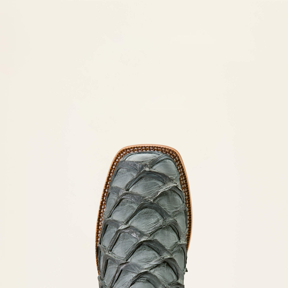 Ashwood Wide Square Toe Cowboy Boot Men - SKY BLUE PIRARUCU/SMOKEY CREAM