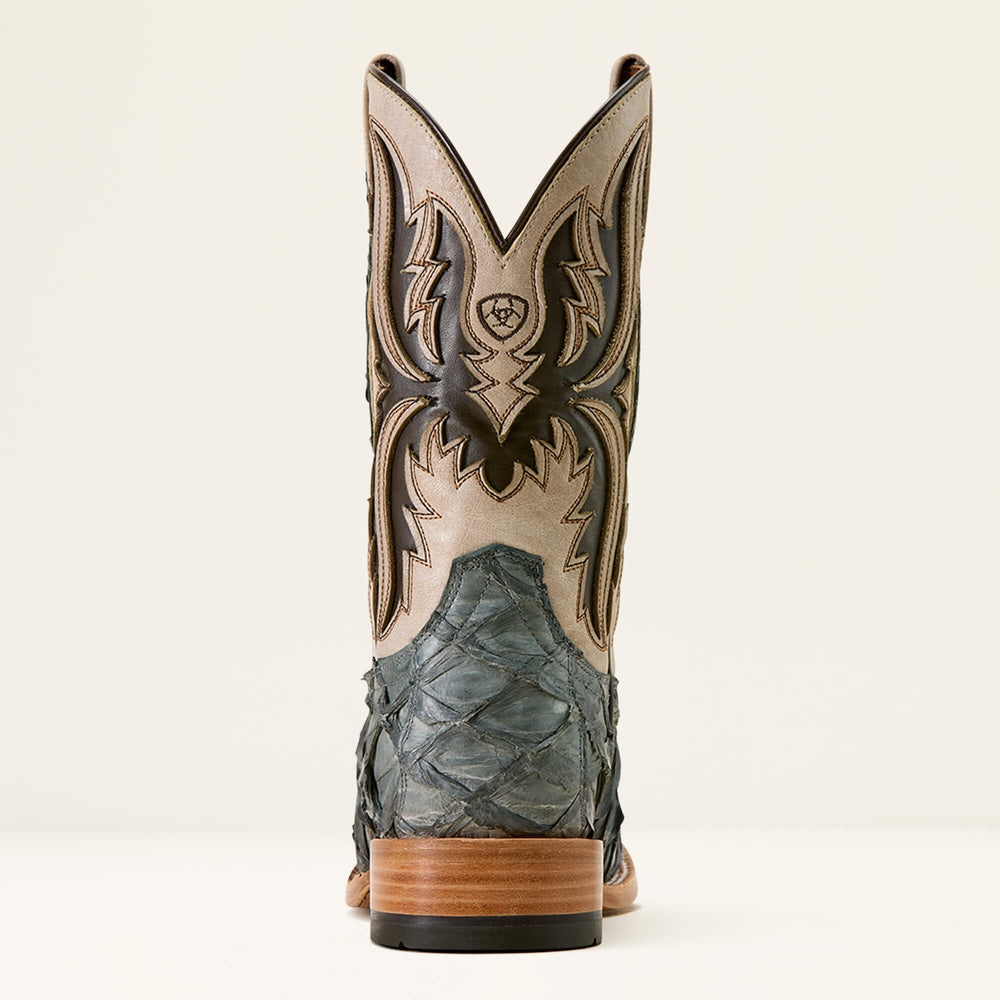 Ashwood Wide Square Toe Cowboy Boot Men - SKY BLUE PIRARUCU/SMOKEY CREAM