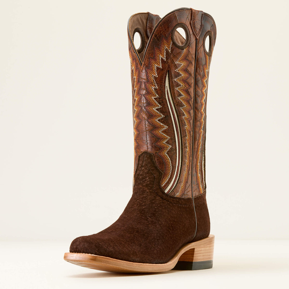 Futurity Dualin Narrow Cutter Toe Cowboy Boot Men - CHOCOLATE CARPINCHO/FLAMING COGNAC
