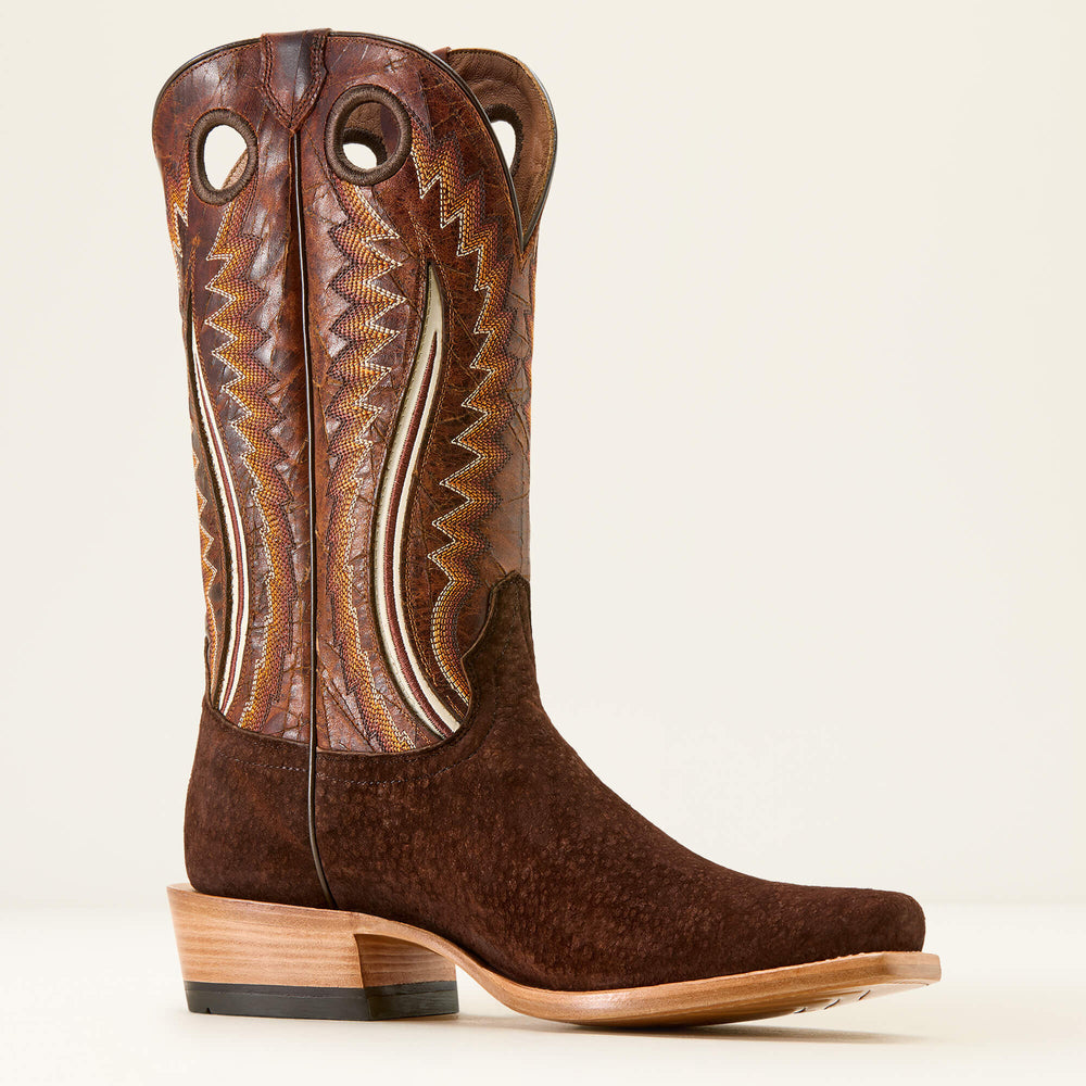 Futurity Dualin Narrow Cutter Toe Cowboy Boot Men - CHOCOLATE CARPINCHO/FLAMING COGNAC