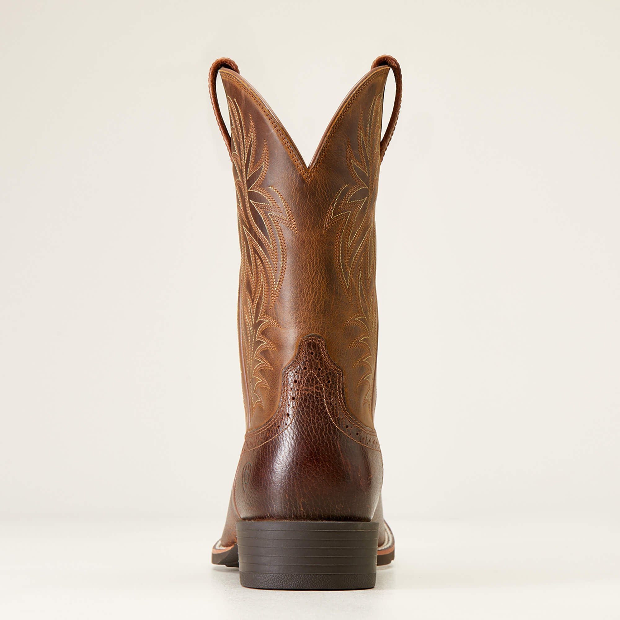 Sport Western Wide Square Toe Cowboy Boot Men - FIDDLE BROWN