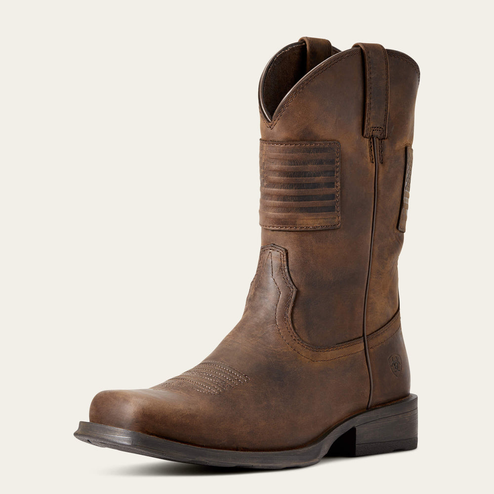 Rambler Patriot Western Boot Men - DISTRESSED BROWN