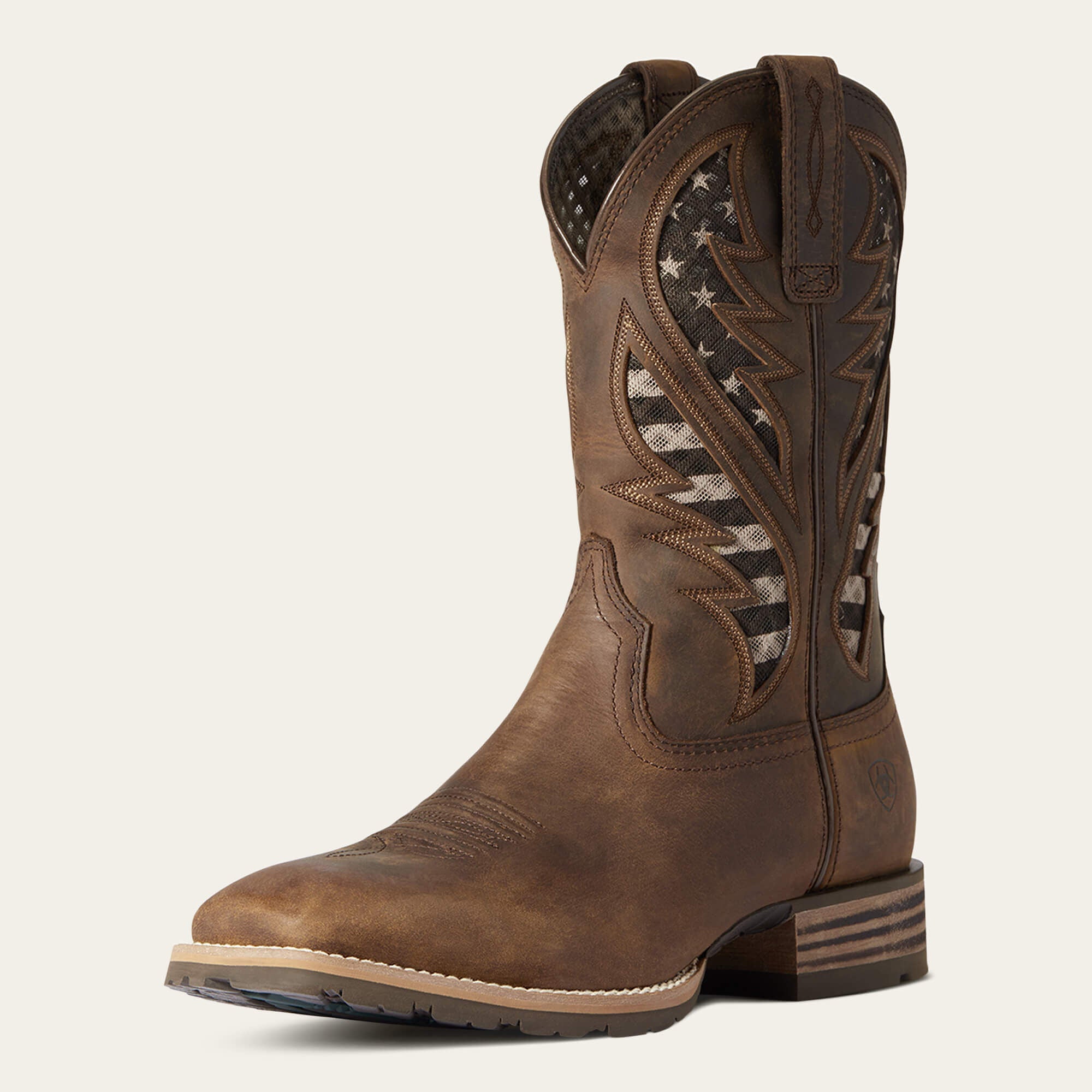 Hybrid VentTEK Western Boot Men - DISTRESSED BROWN
