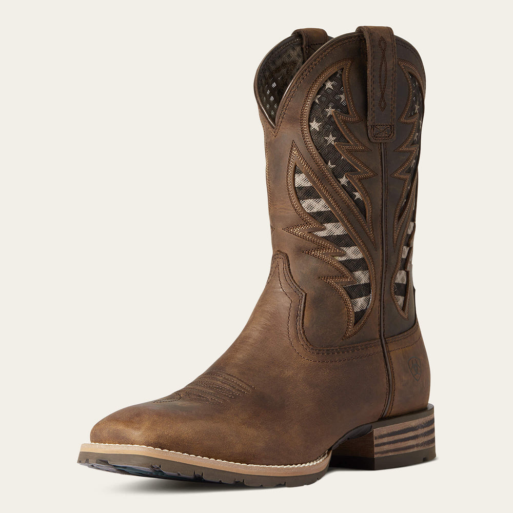 Hybrid VentTEK Western Boot Men - DISTRESSED BROWN