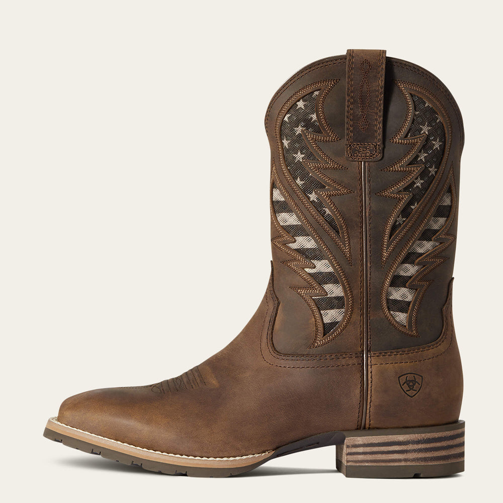 Hybrid VentTEK Western Boot Men - DISTRESSED BROWN