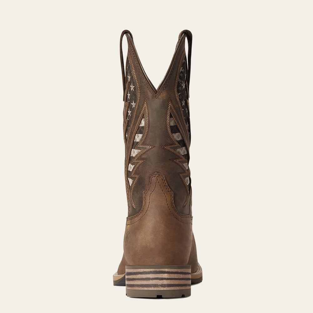 Hybrid VentTEK Western Boot Men - DISTRESSED BROWN