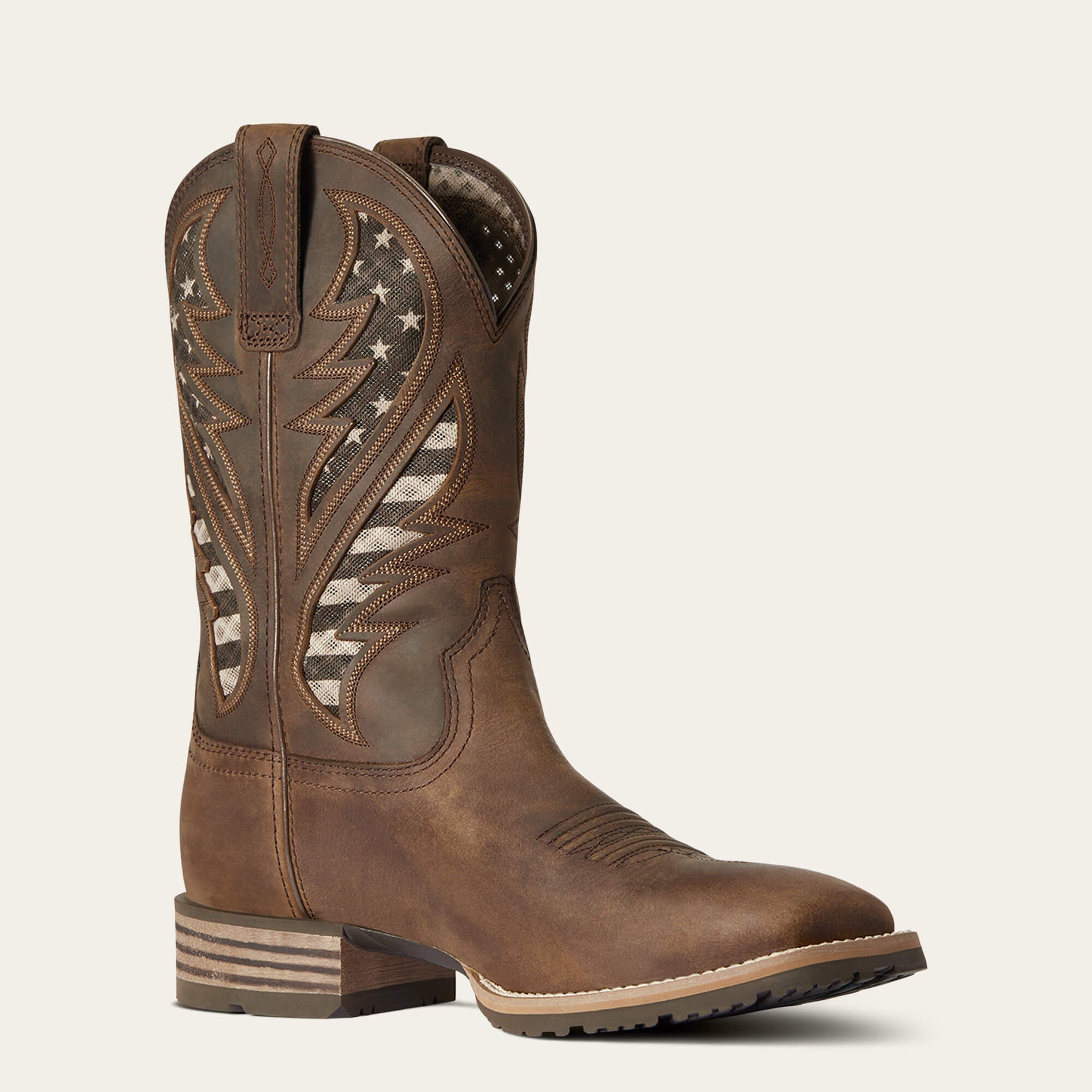 Hybrid VentTEK Western Boot Men - DISTRESSED BROWN