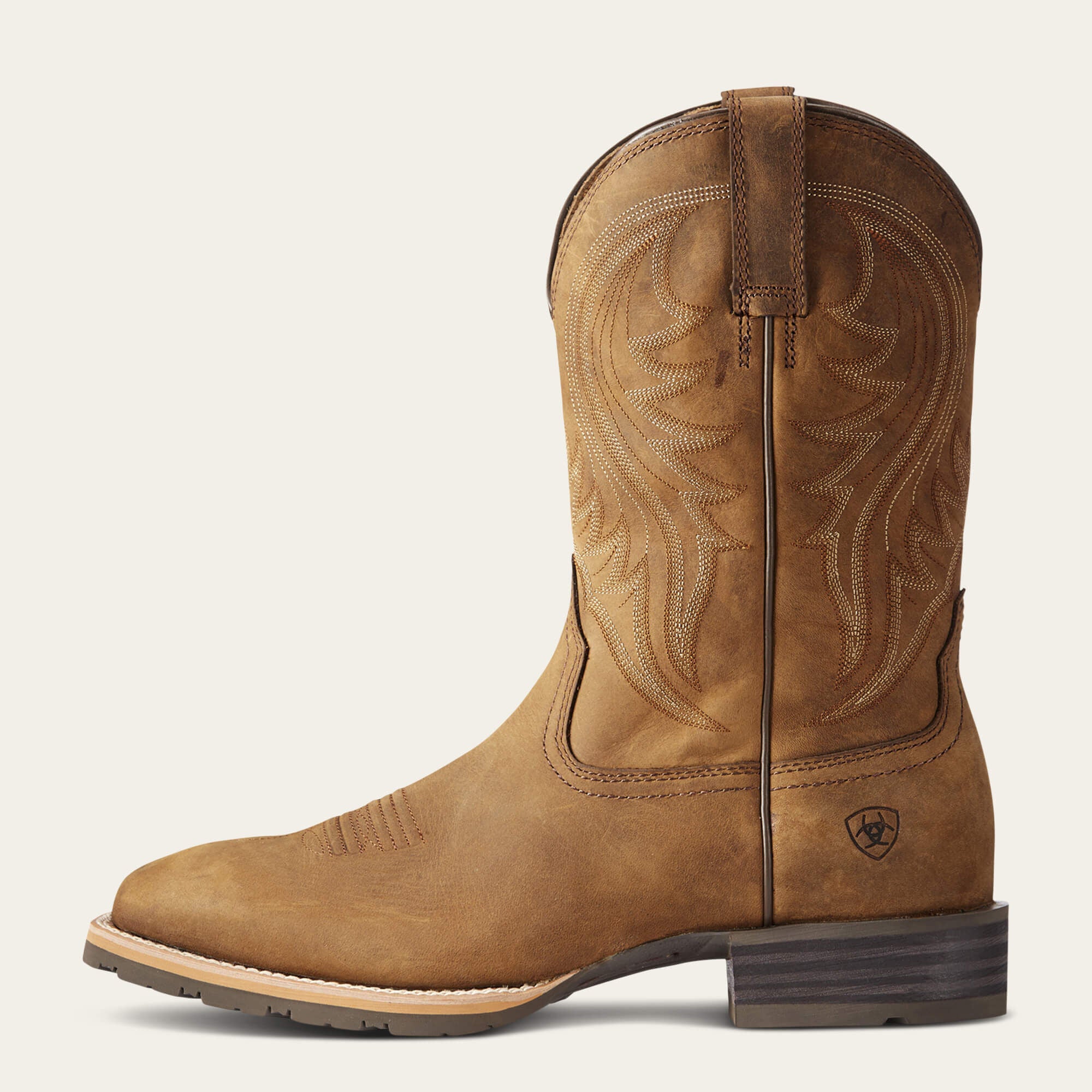 Hybrid Rancher Western Boot Men - DISTRESSED BROWN