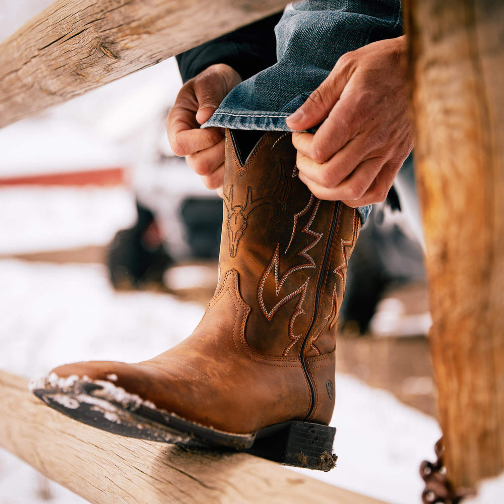 Sport Outdoor Cowboy Boot Men - DISTRESSED BROWN