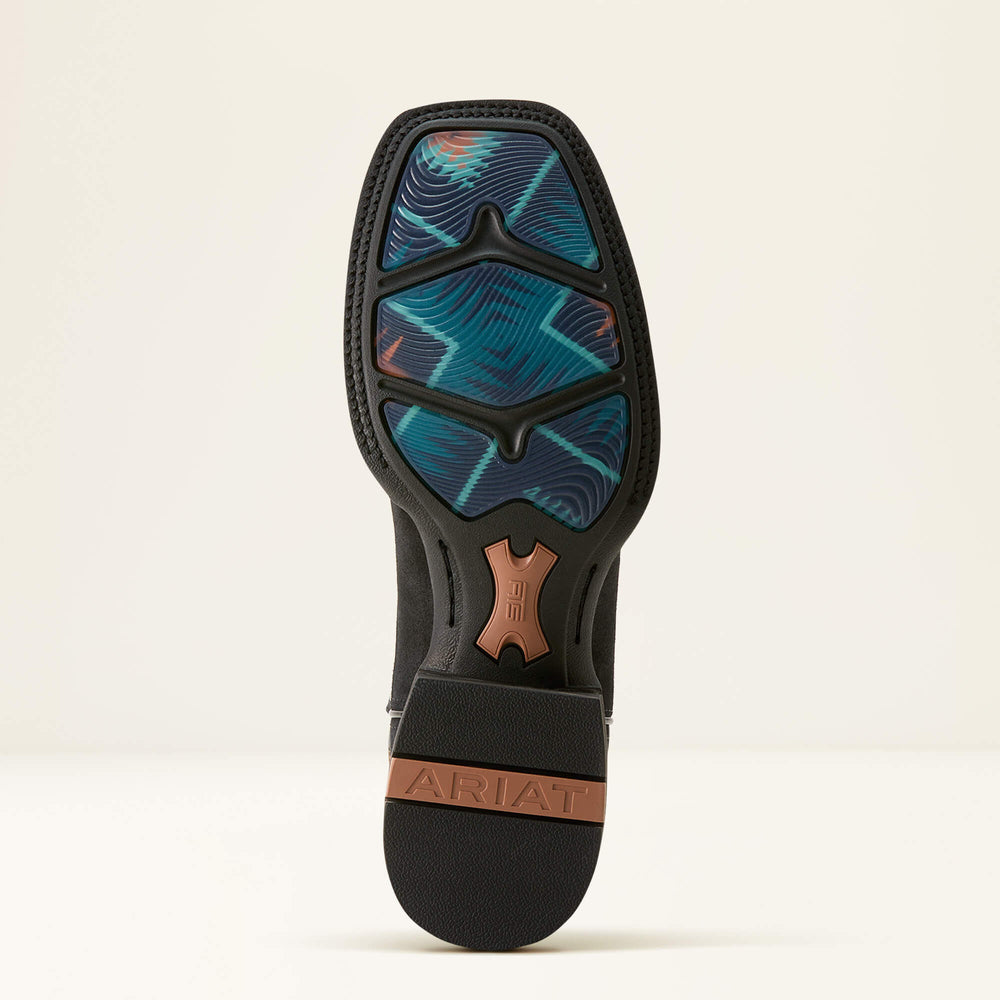 Oakwood Cowboy Boot Men - BLACK SUEDE/DIRTY DENIM
