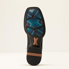 Oakwood Cowboy Boot Men - BLACK SUEDE/DIRTY DENIM