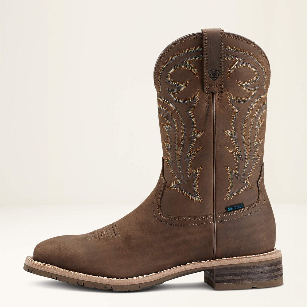 Hybrid Rancher Waterproof Western Boot Men - OILY DISTRESSED BROWN
