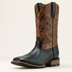 Slingshot Cowboy Boot Men - BLACK ADOBE/DARK TAN