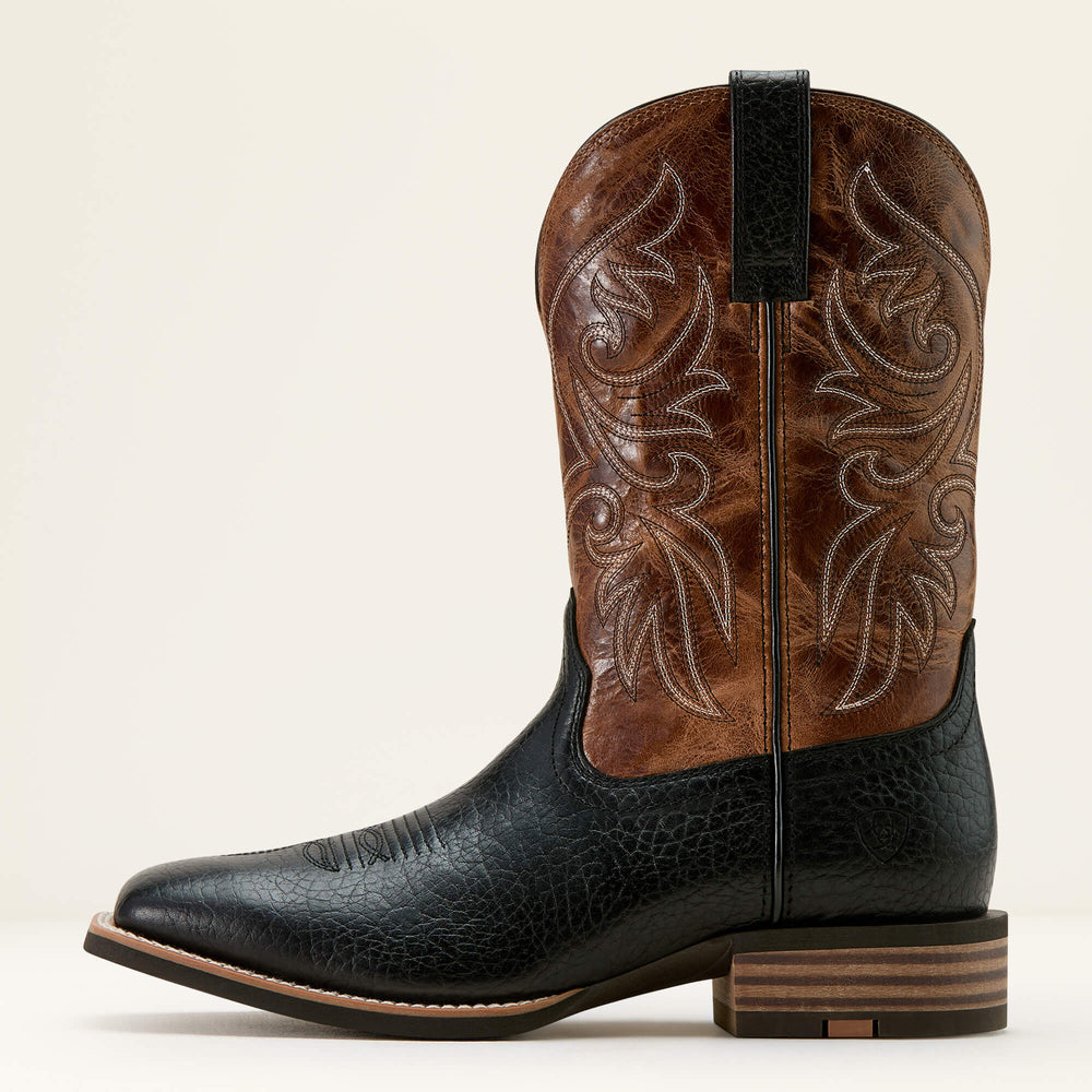 Slingshot Cowboy Boot Men - BLACK ADOBE/DARK TAN