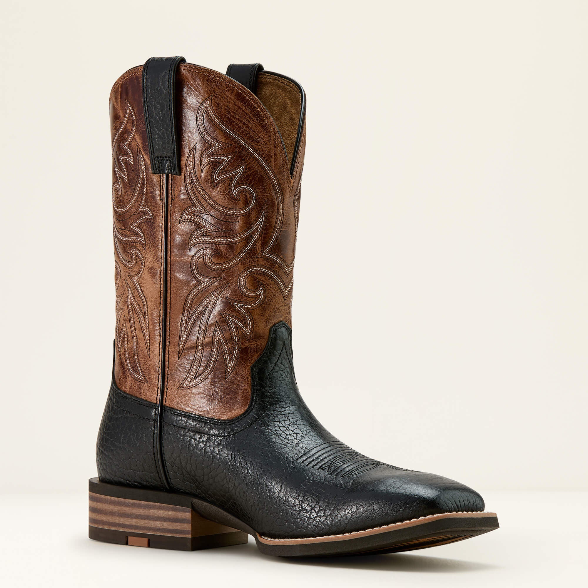 Slingshot Cowboy Boot Men - BLACK ADOBE/DARK TAN