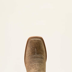 Gold Point Wide Square Toe Cowboy Boot Men - EARTH BROWN BISON/ROYAL BLUE