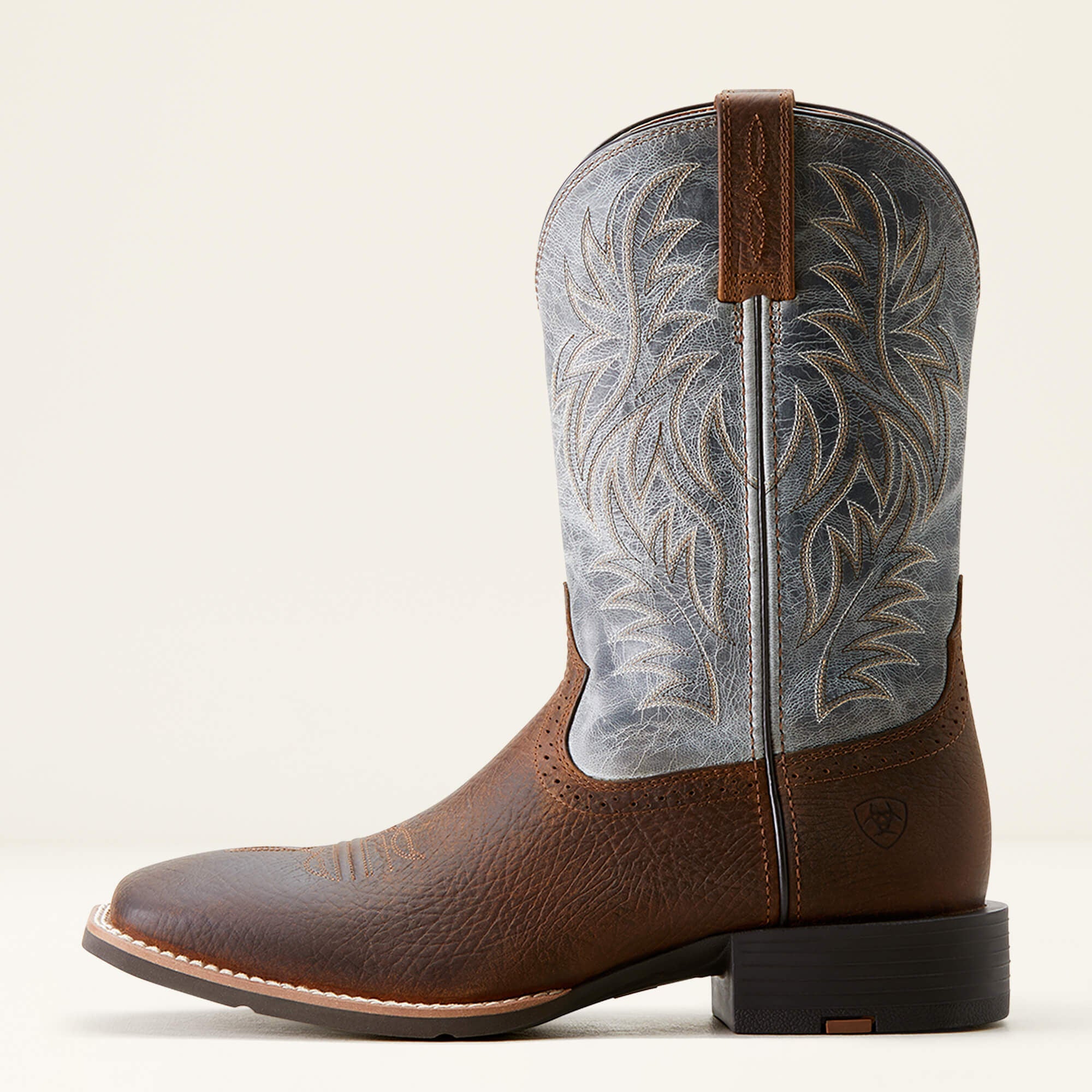 Sport Western Wide Square Toe Cowboy Boot Men - EARTH/GLACIER BLUE