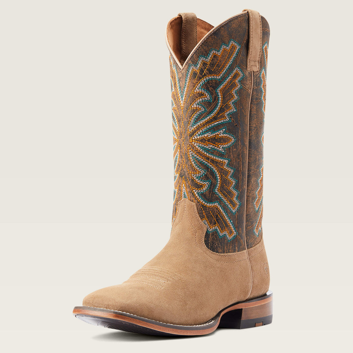Sting Wide Square Toe Cowboy Boot Men - EARTH
