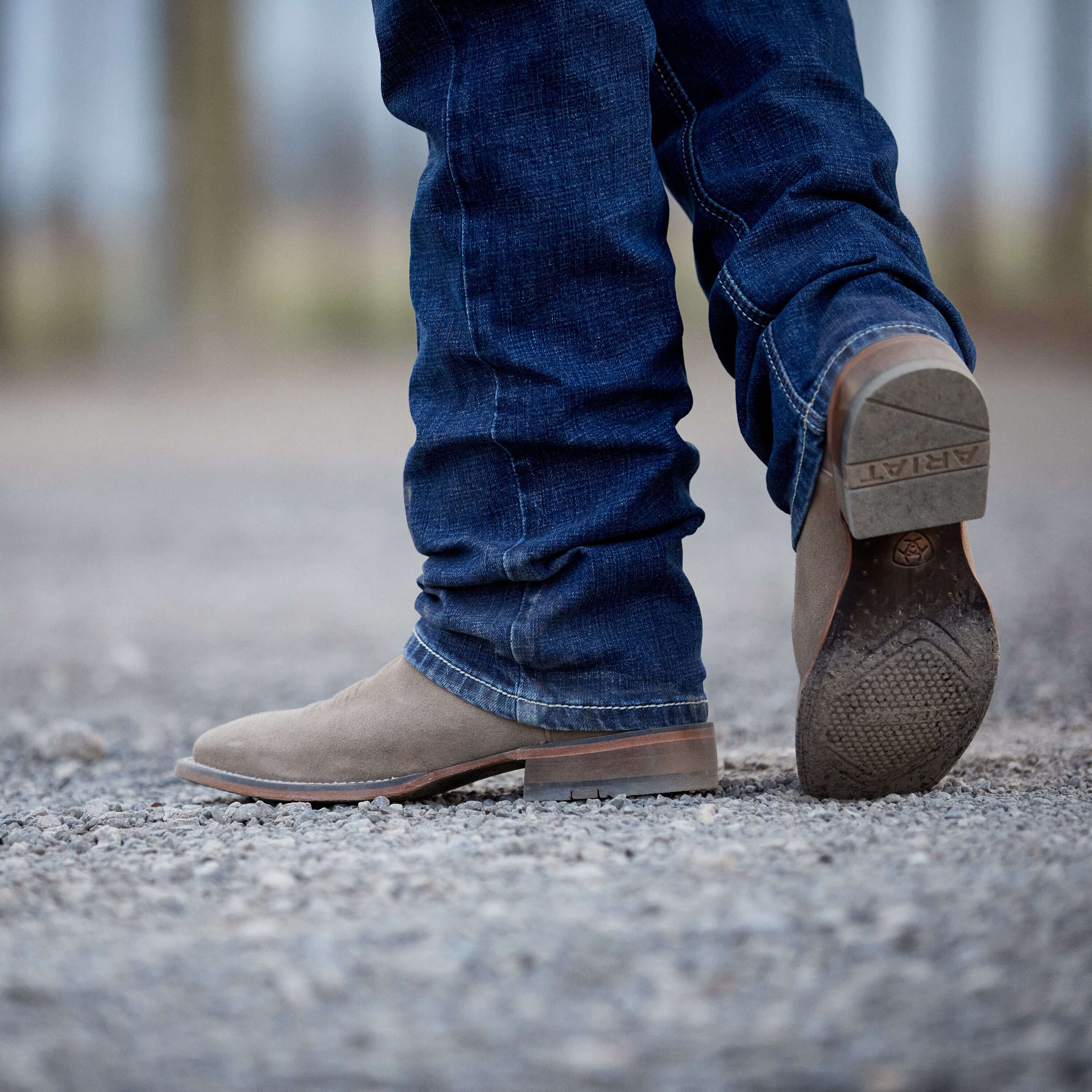Sting Wide Square Toe Cowboy Boot Men - EARTH