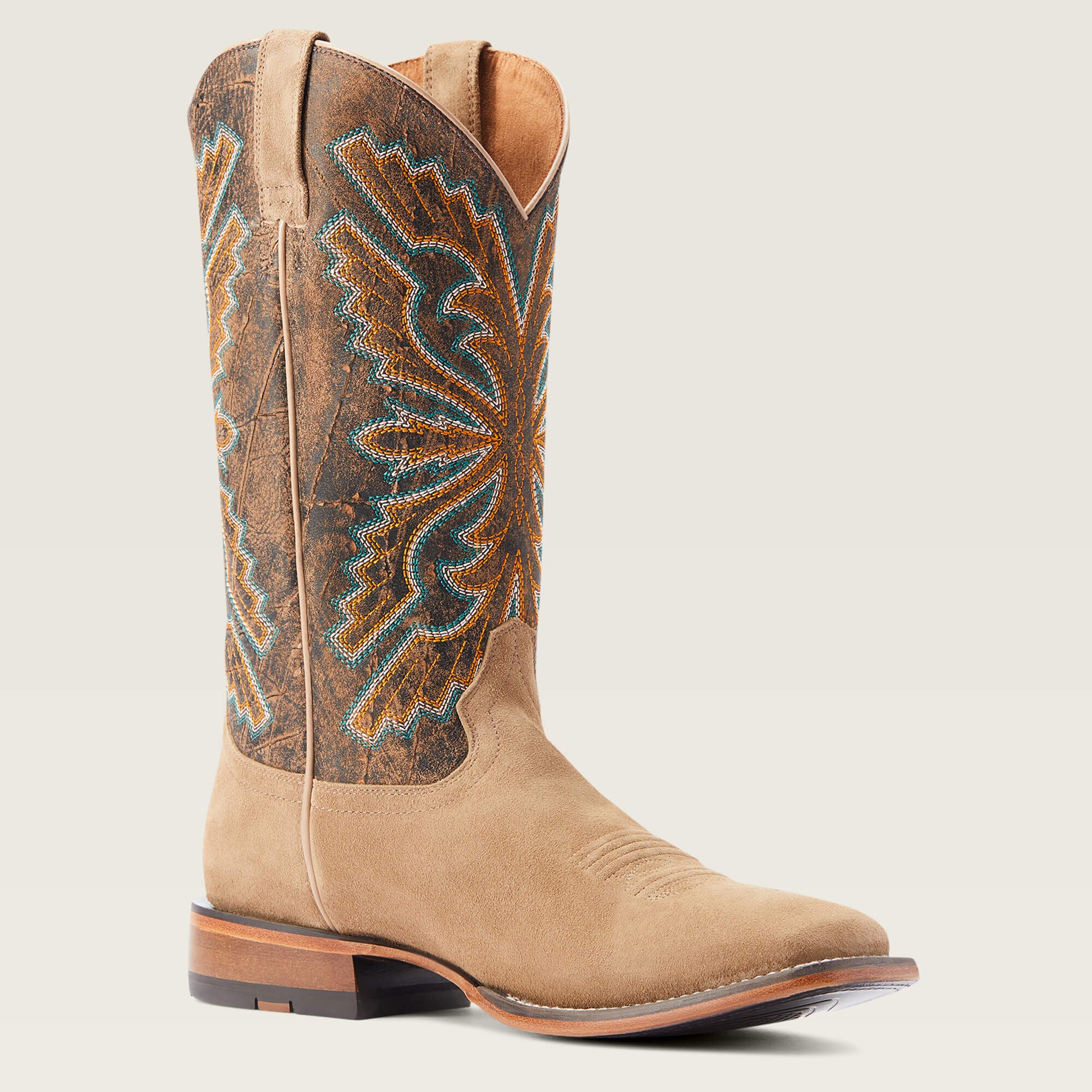 Sting Wide Square Toe Cowboy Boot Men - EARTH