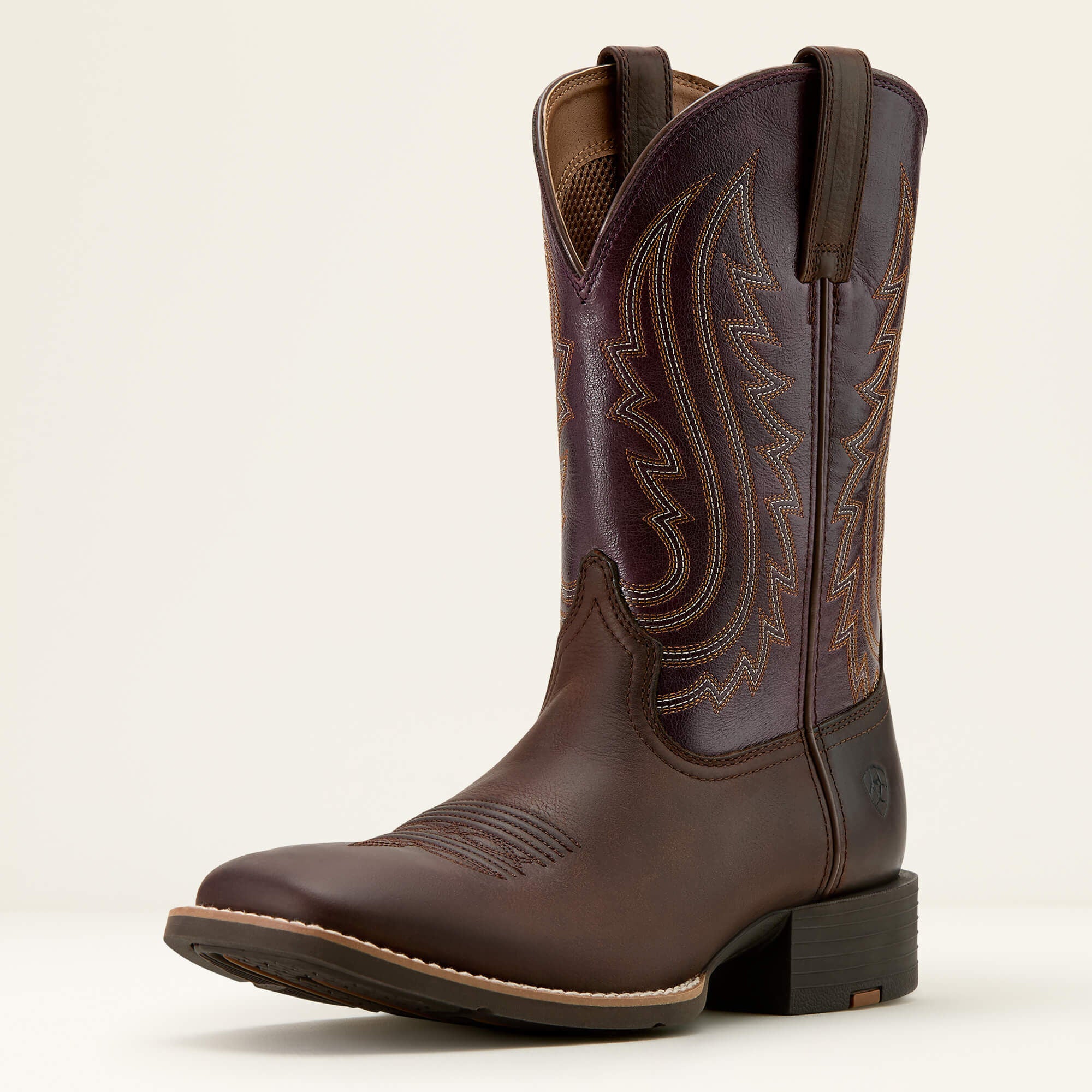 Sport Big Country Wide Square Toe Cowboy Boot Men - BARLEY BROWN/PERFECT PURPLE