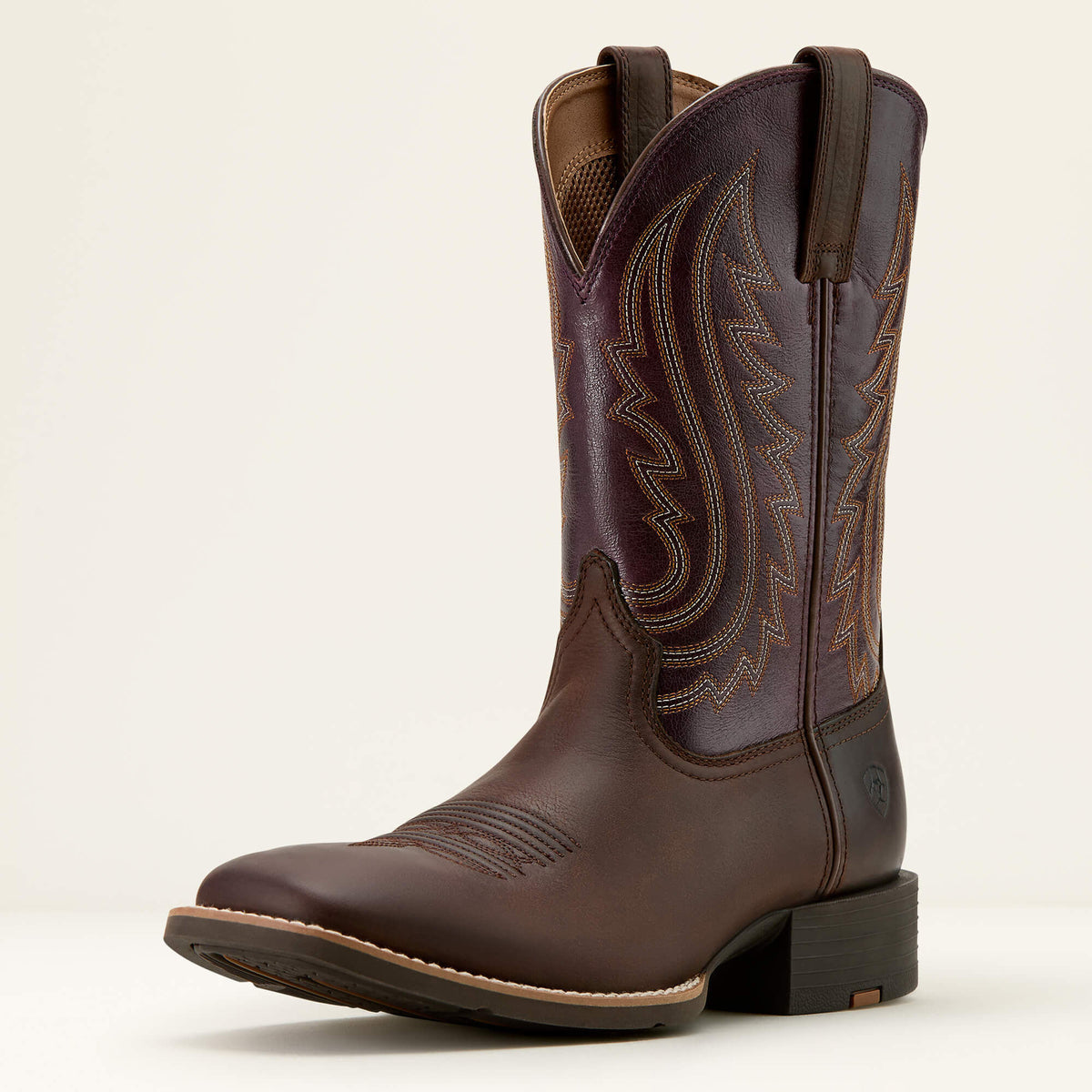 Sport Big Country Wide Square Toe Cowboy Boot Men - BARLEY BROWN/PERFECT PURPLE
