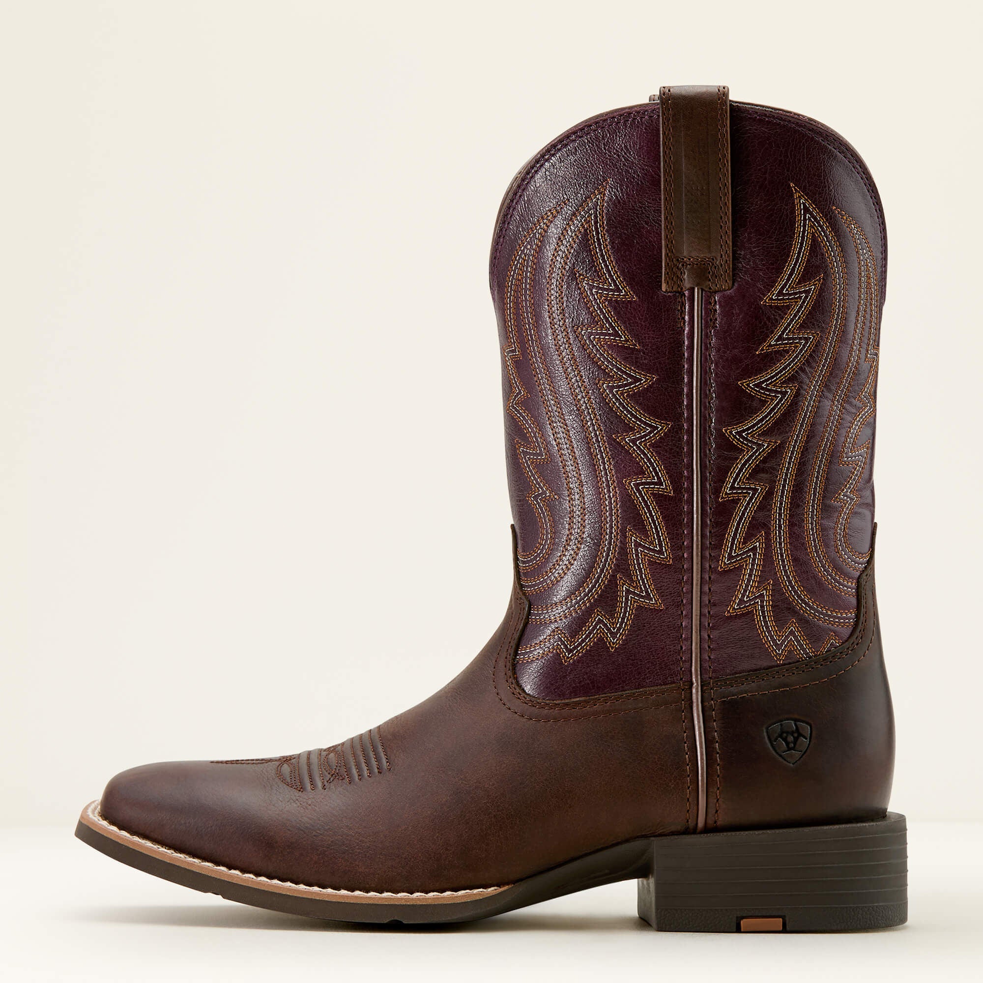 Sport Big Country Wide Square Toe Cowboy Boot Men - BARLEY BROWN/PERFECT PURPLE