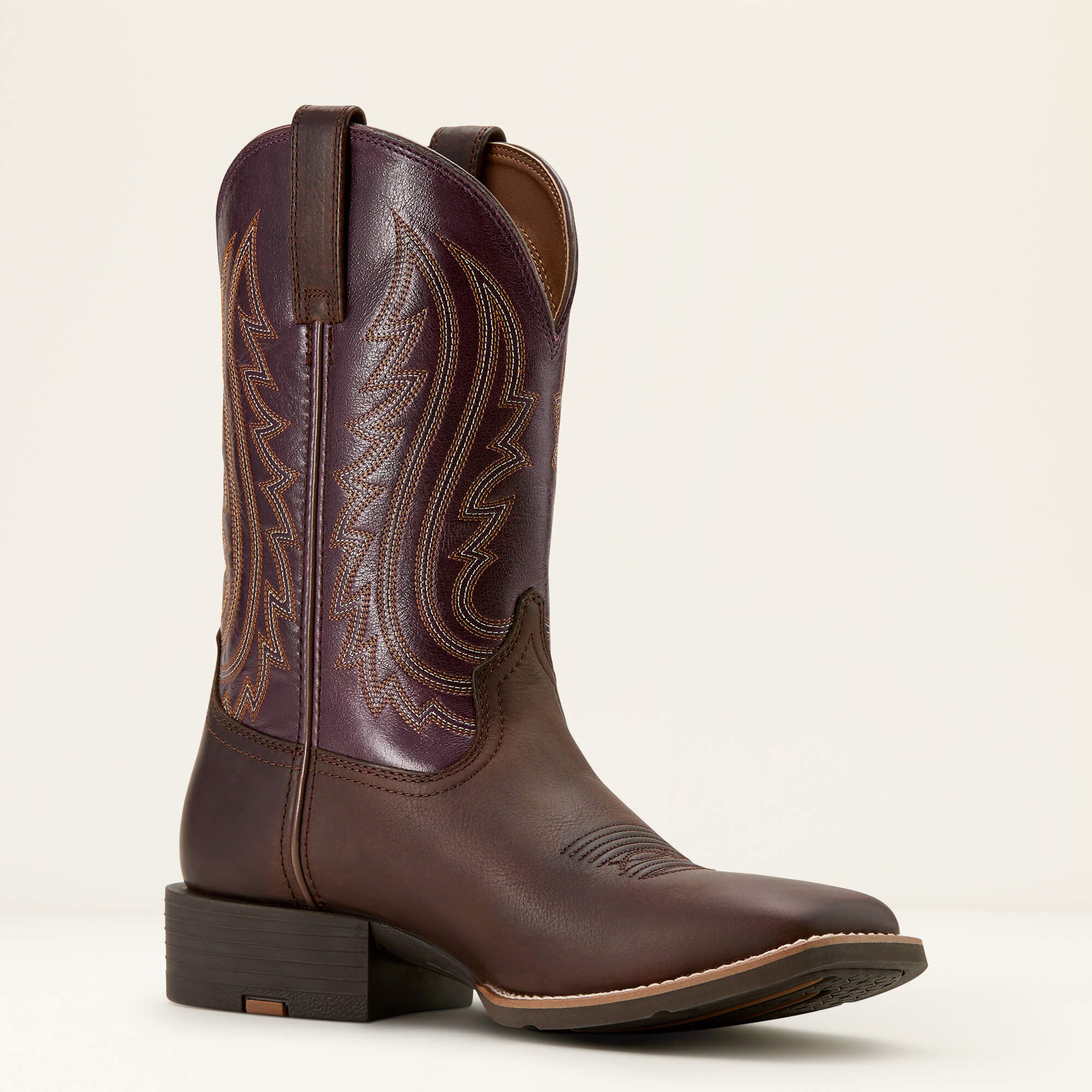 Sport Big Country Wide Square Toe Cowboy Boot Men - BARLEY BROWN/PERFECT PURPLE