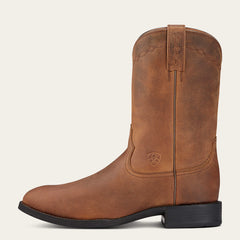 Heritage Roper Western Boot Men - DISTRESSED BROWN