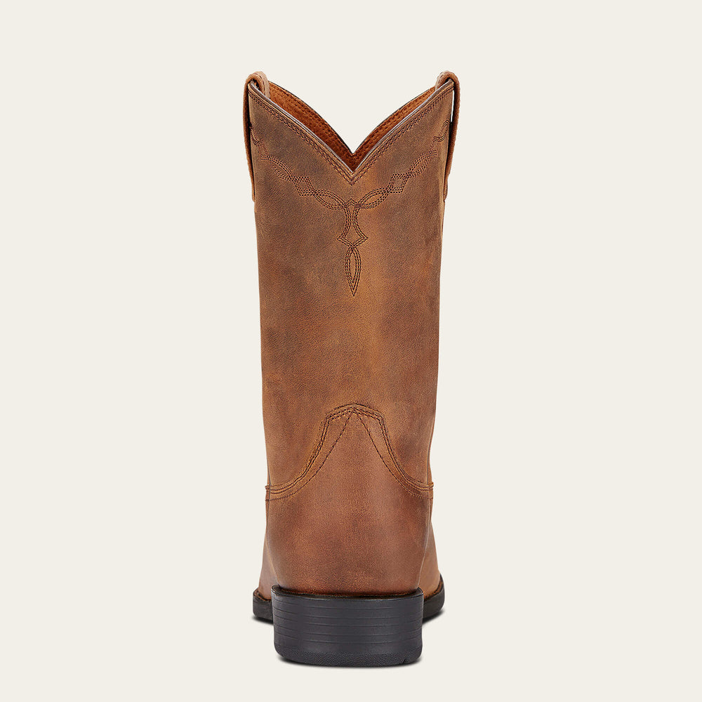 Heritage Roper Western Boot Men - DISTRESSED BROWN