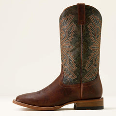 Sting Wide Square Toe Cowboy Boot Men - WARM COGNAC/VINTAGE SNAKE PRINT