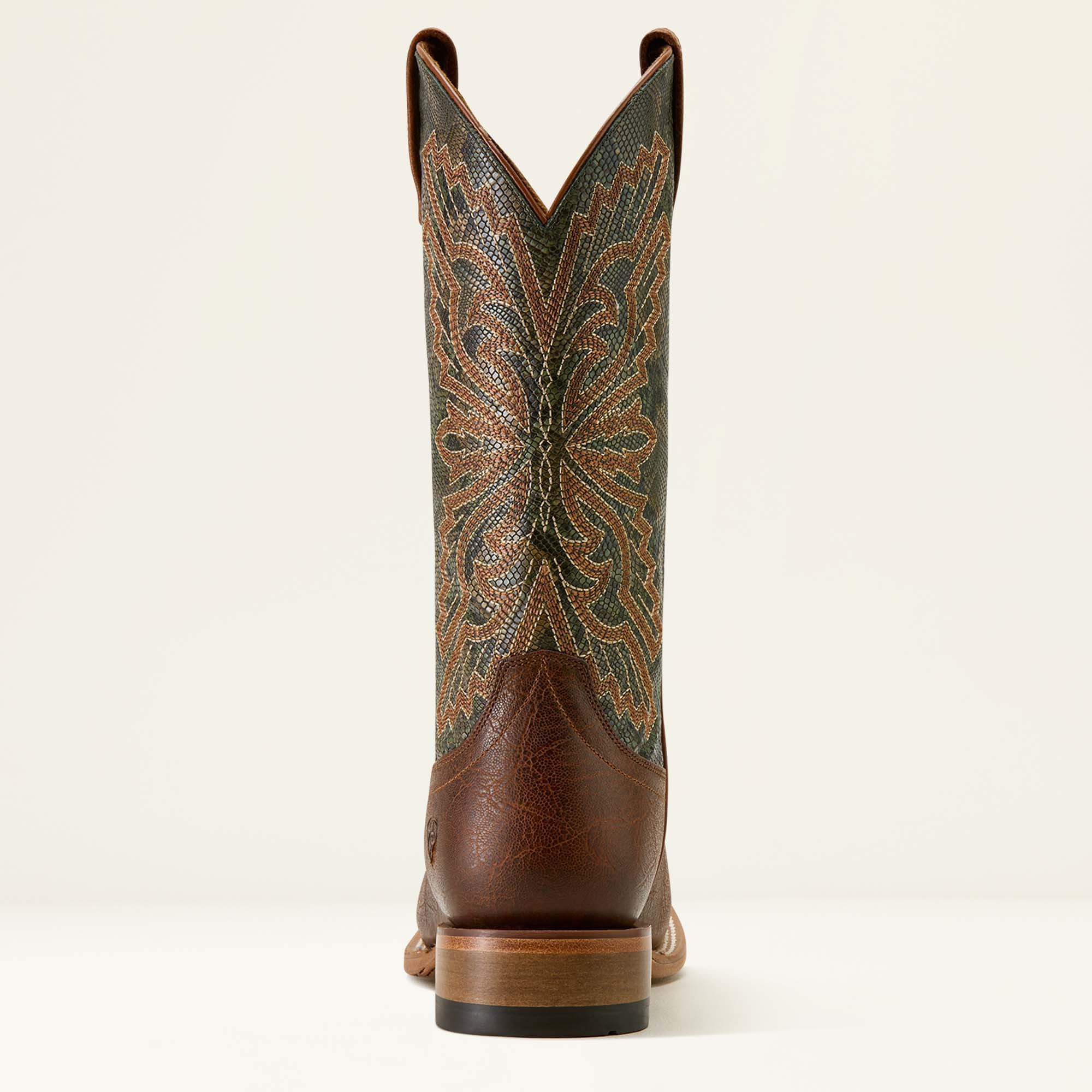 Sting Wide Square Toe Cowboy Boot Men - WARM COGNAC/VINTAGE SNAKE PRINT