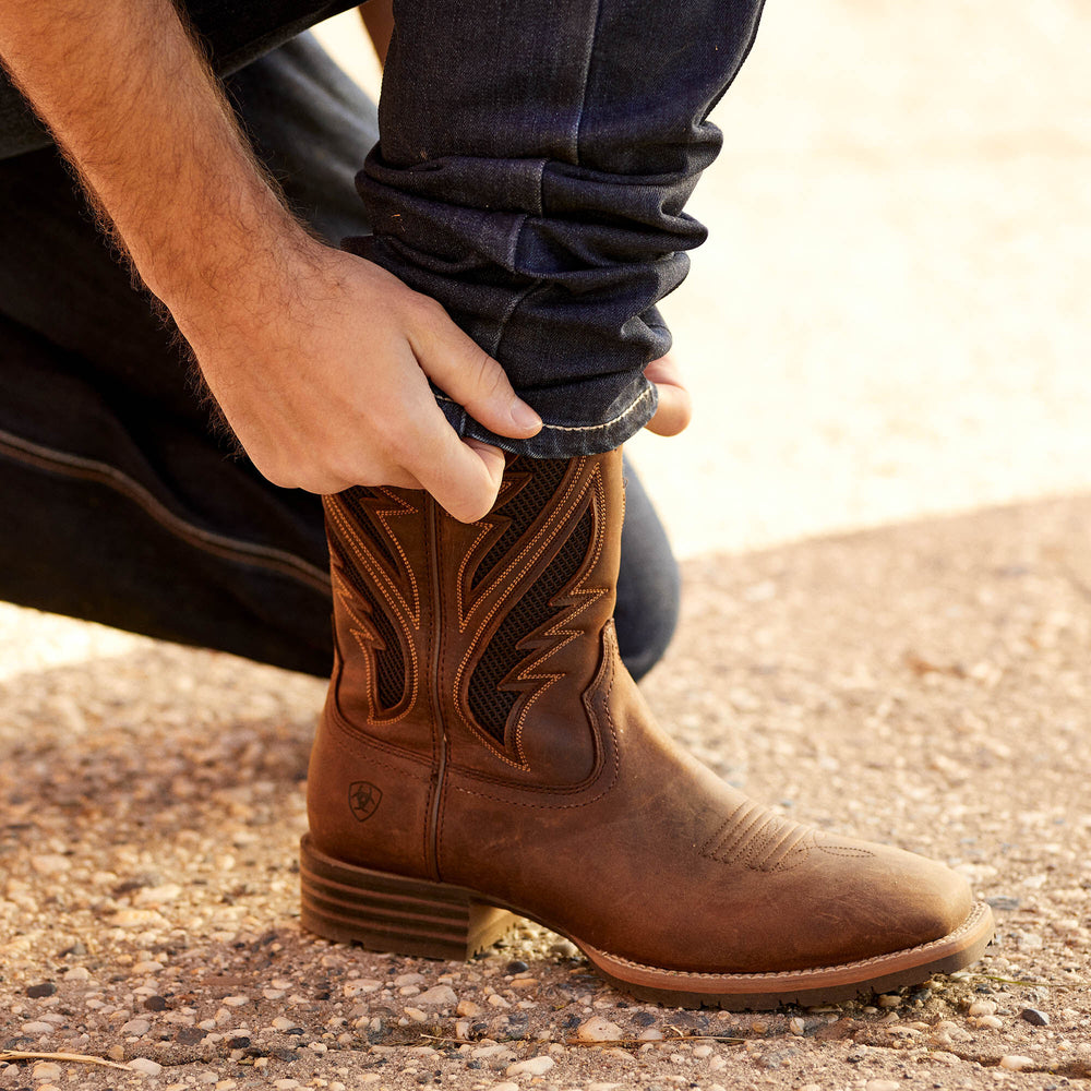 Hybrid VentTEK Western Boot Men - DISTRESSED TAN